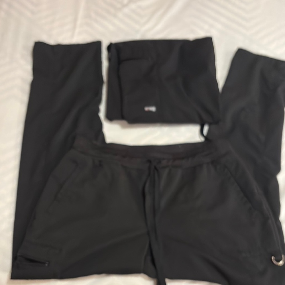 2 pairs Black Greys anatomy scrub pants regular